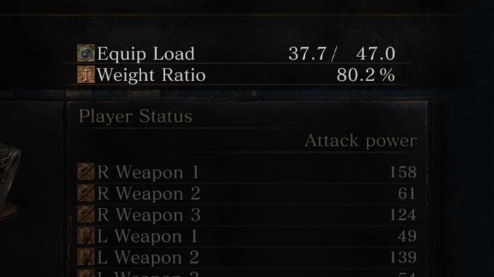 Dark souls 3 weight ratio