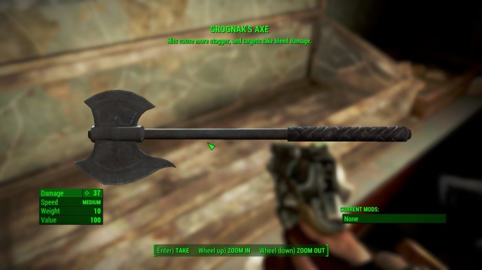 Grognak axe fallout 4