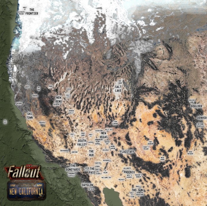 Fallout map of the world