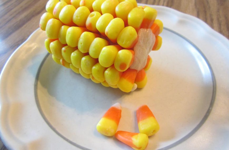 Stacked candy corn cob