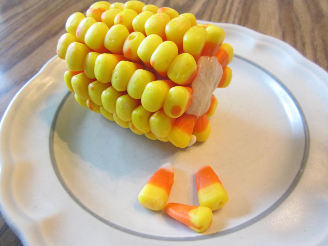 Stacked candy corn cob