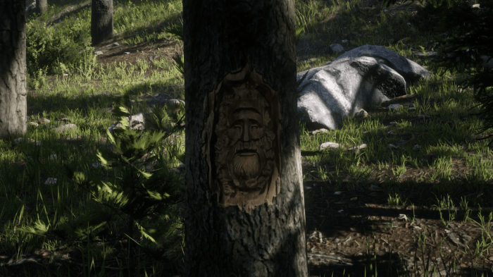 Faces in trees rdr2