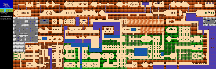 Zelda nes map secrets