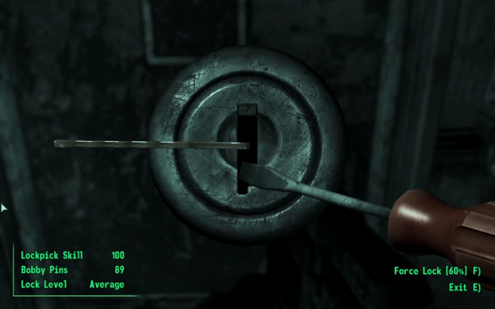 Fallout lockpicking