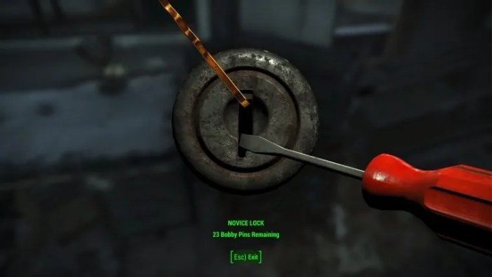 Fallout lockpicking