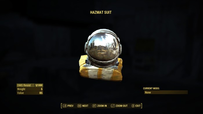 Fallout suit hazmat location