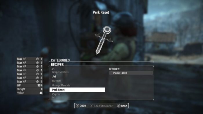 Fallout 4 perk reset