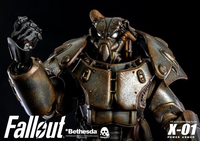 Fallout armor power figure threezero action toyark advertisement