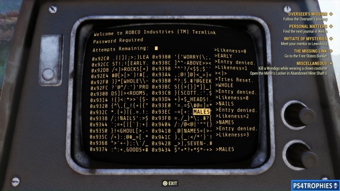 Hack terminal fallout 76