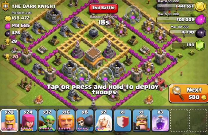 Base hall town trophy clash th8 clans coc layout farming