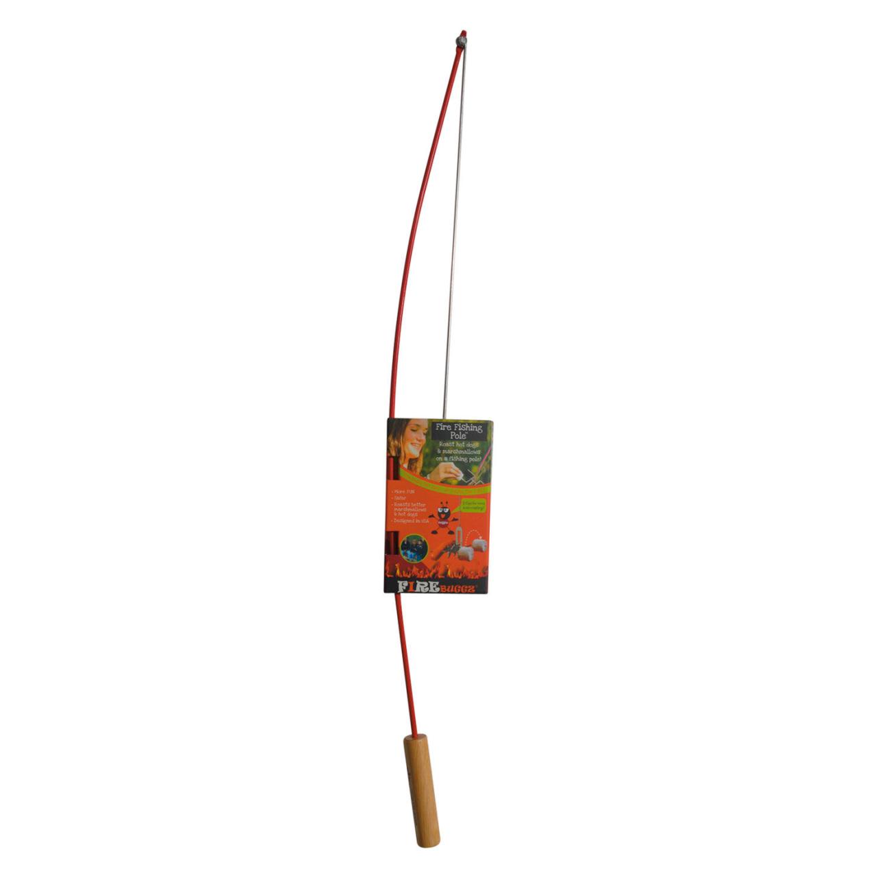 Fishing pole fire red