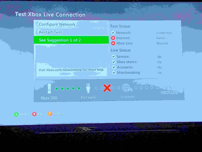 Xbox 360 icmp error