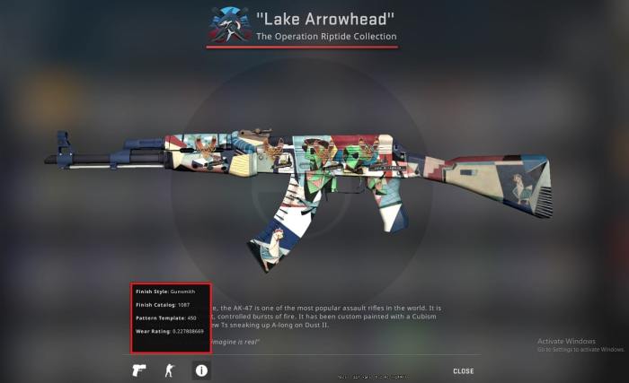 Check skin float csgo