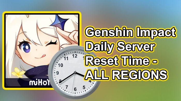 Genshin impact reset time