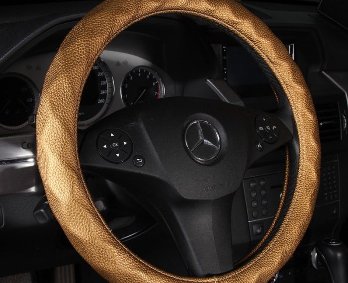 Gold steering wheel cover