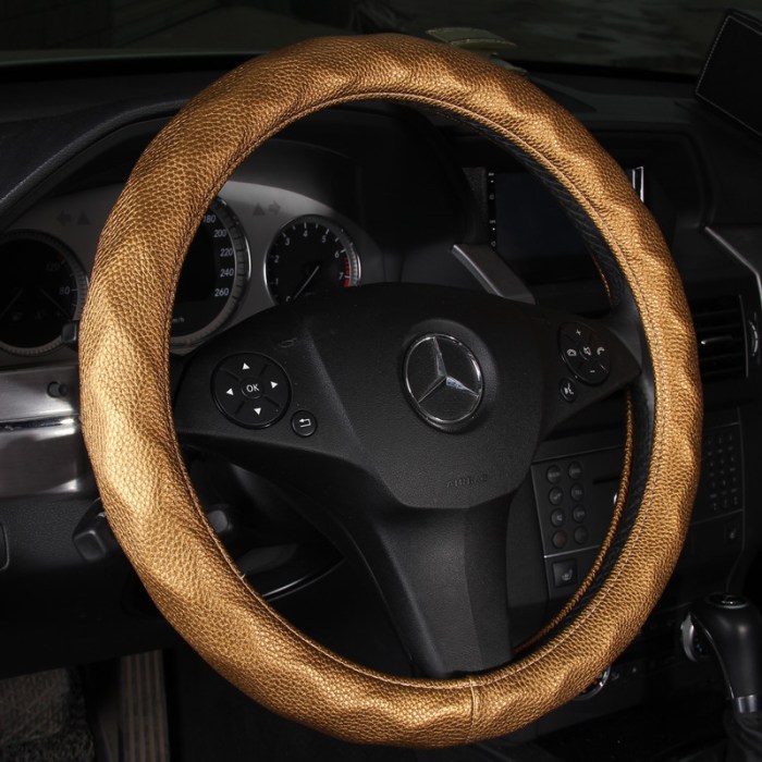 Gold steering wheel cover