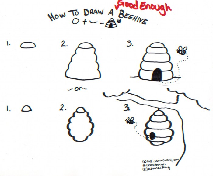 How to draw a beehive