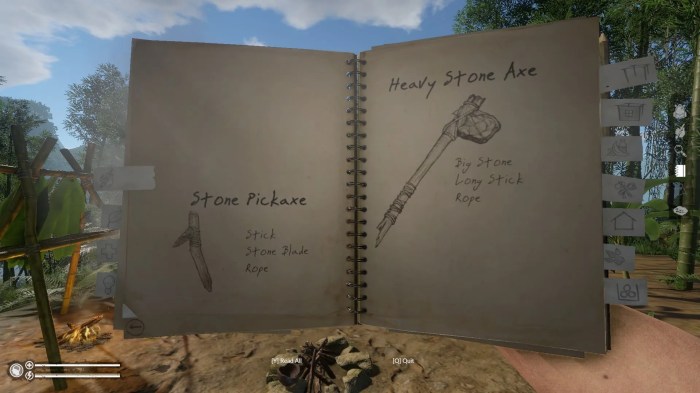 Stone primitive make tools pickaxes