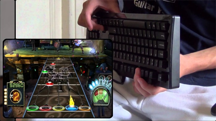 Guitar hero with keyboard