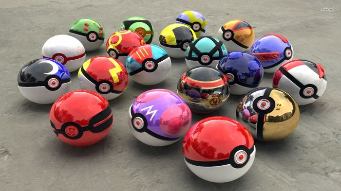 Red and blue pokeball