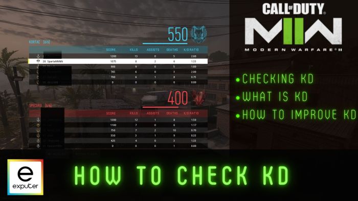 How to check kd in mw3