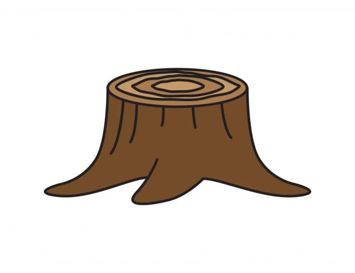 How to draw tree stumps