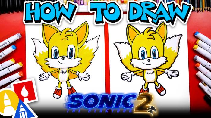 How to draw tails sonic