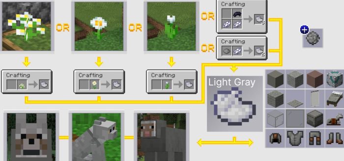 Minecraft light gray dye