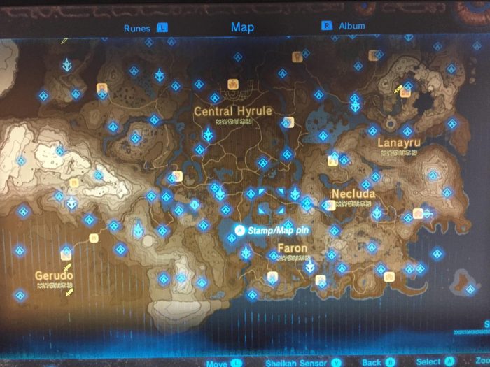 Map seeds korok shrines breath wild botw hyrule zelda legend choose board