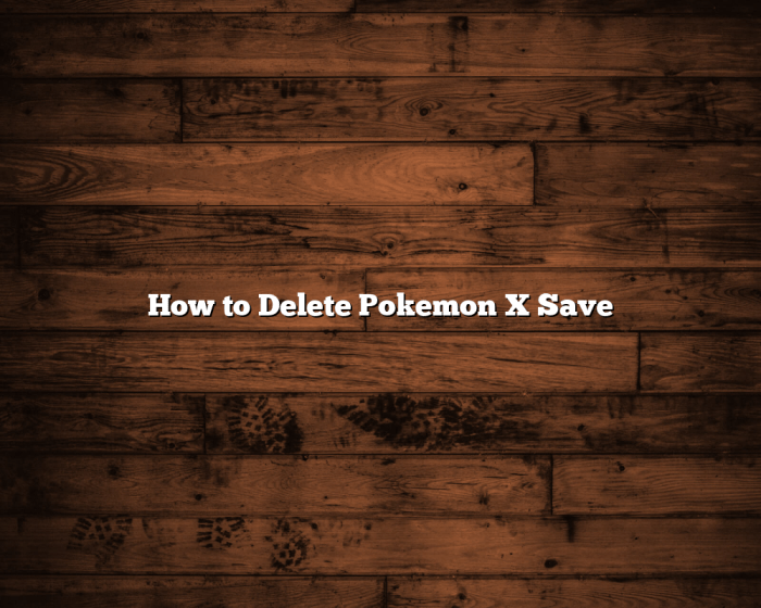 Delete pokemon x save