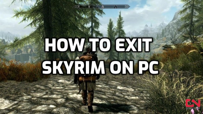 How to exit from skyrim