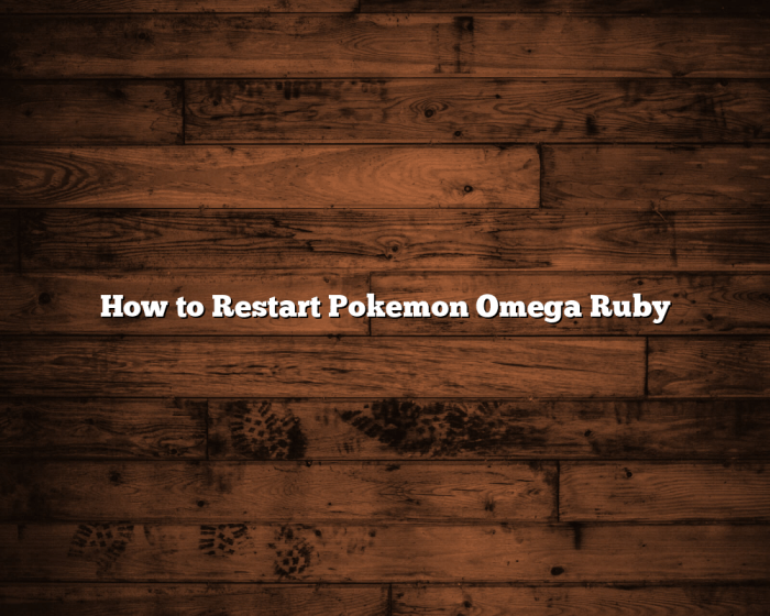 How to restart omega ruby