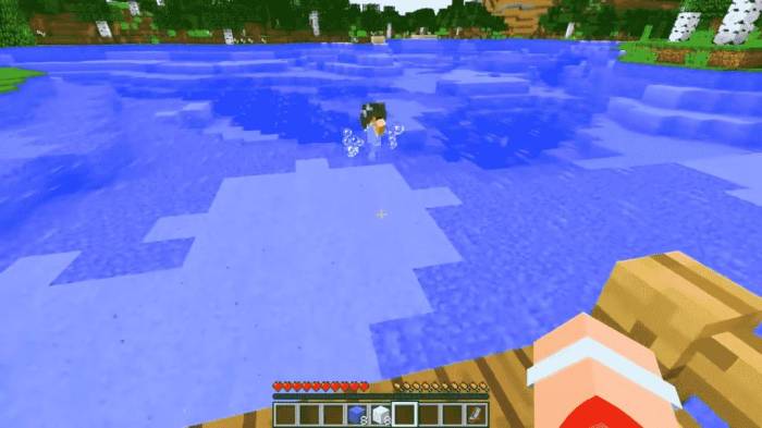 Minecraft how to swim