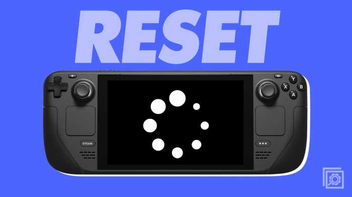 How to reset steam deck