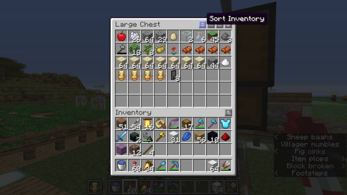 Minecraft chest sort mod