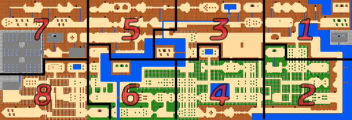 Second quest zelda map