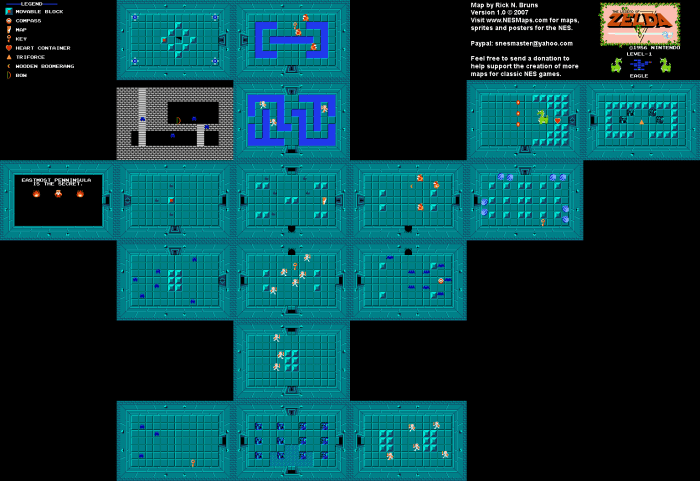 Zelda level legend map nes snake maps quest guide nintendo legends toggle cheat minecraft nesmaps cartes