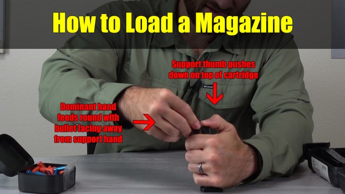 Magazine 9mm loading load sti round repeat thumbing insert basically follower until against into opplanet