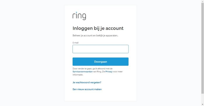 Ring not logging in