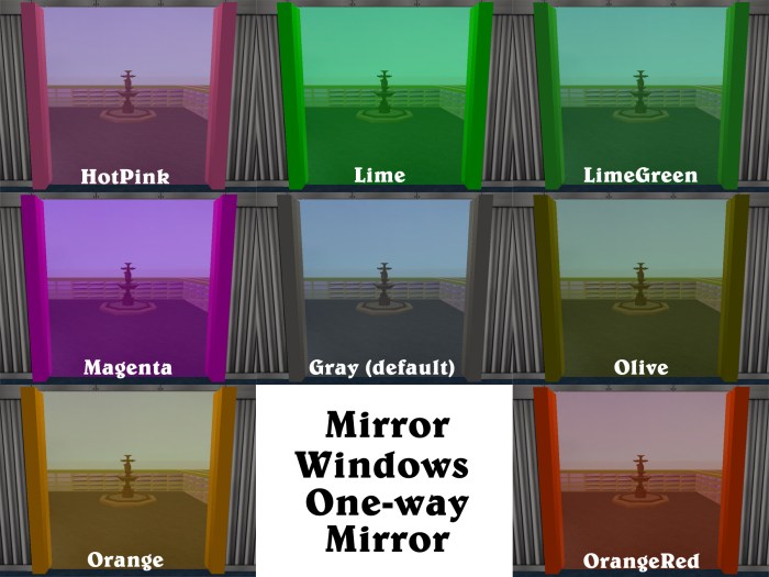 One way mirror sims 4