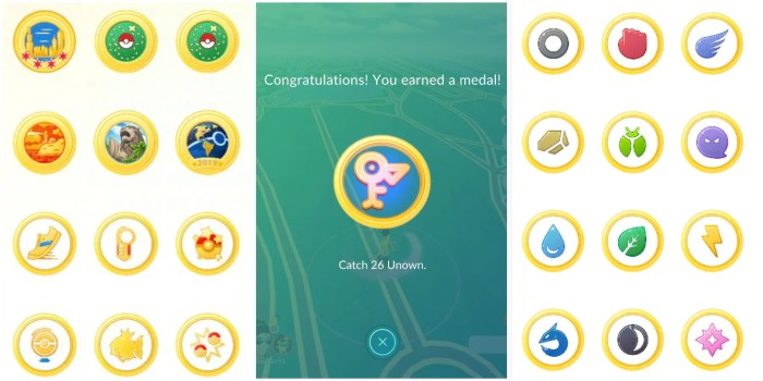 Medals in pokemon go