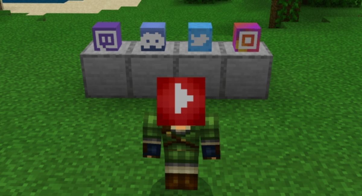 Minecraft player head heads step button will receive press