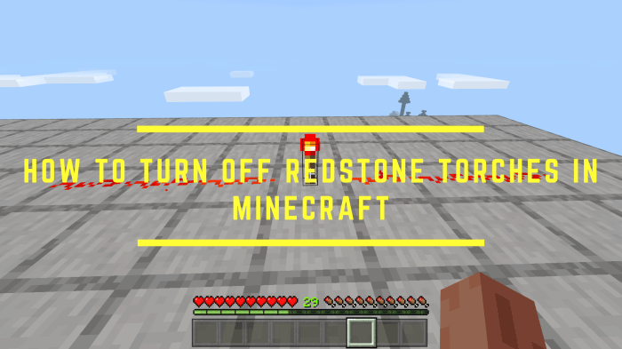 Turn off redstone torch