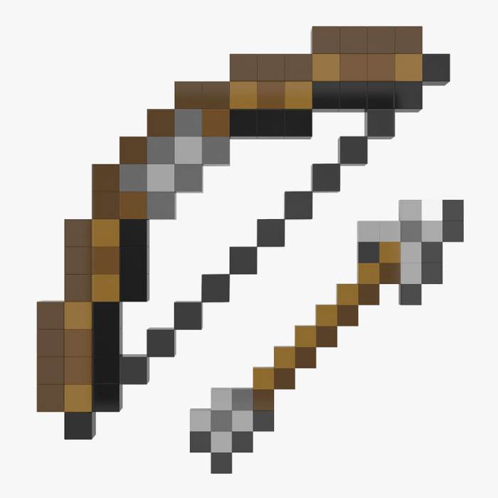 Minecraft bow and arrow