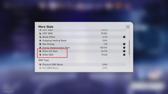 Honkai effect hit rate