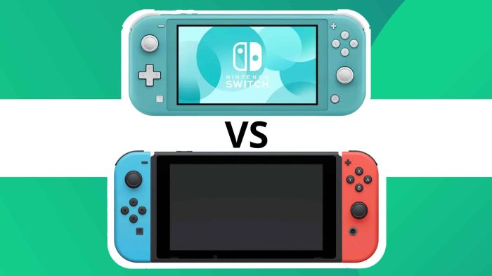 Nintendo switch lite vs