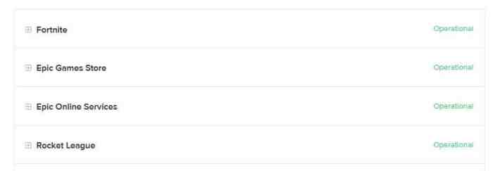 Epic games network status