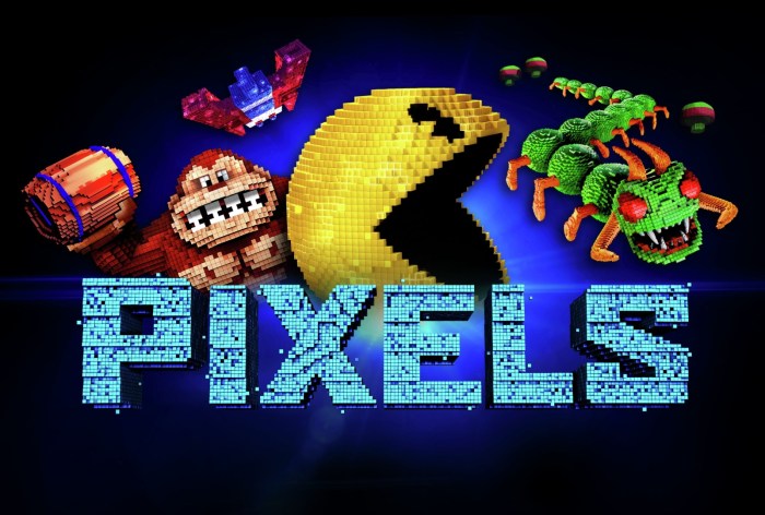 Pixels movie characters game poster logo classic alternative trailer kevin james smurf wallpaper brief posterspy today creative screen theaters shoots