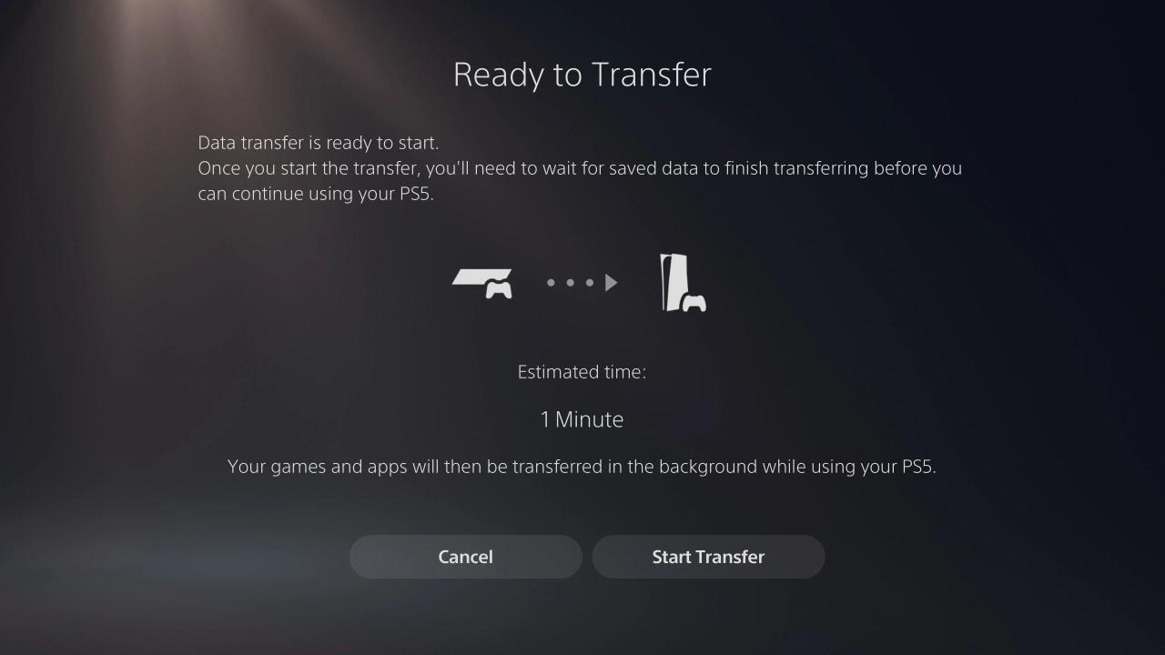 Transfer ps5 to ps5