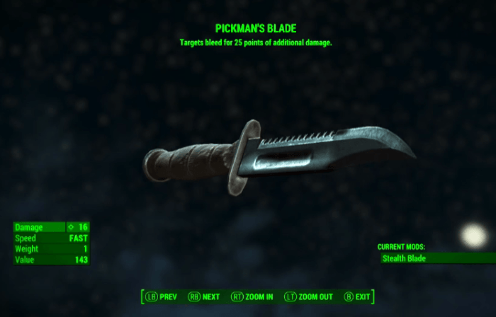 Melee weapons fallout 4